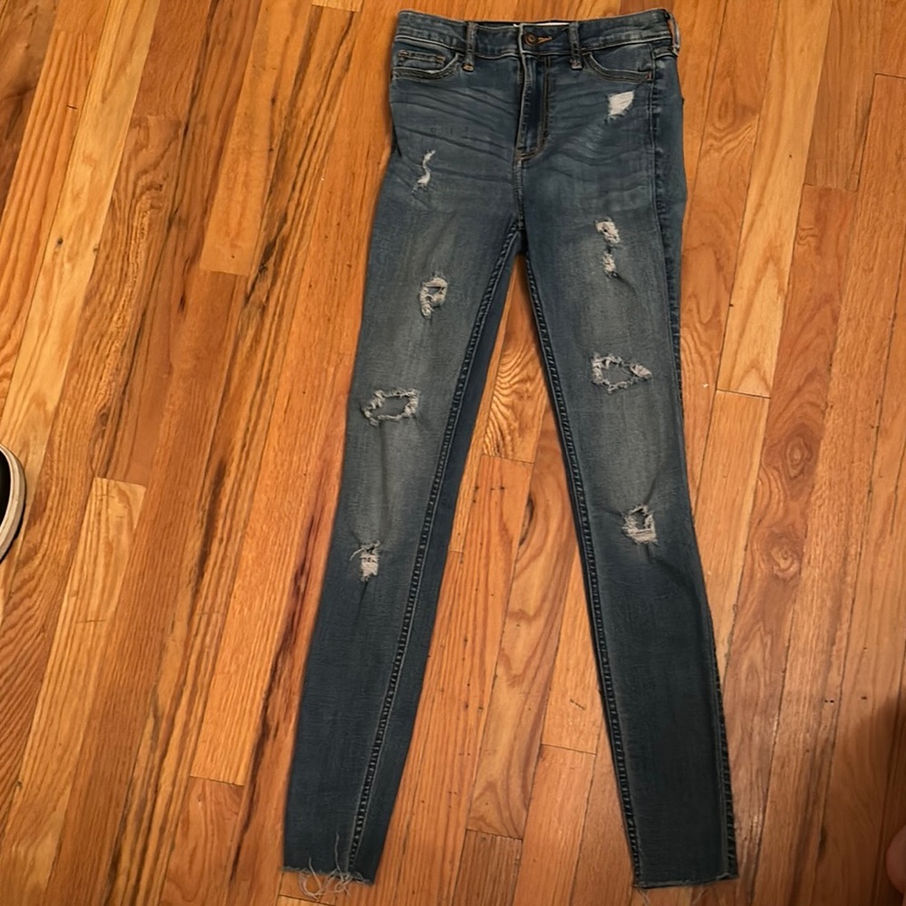 Distressed Blue holster Jeans